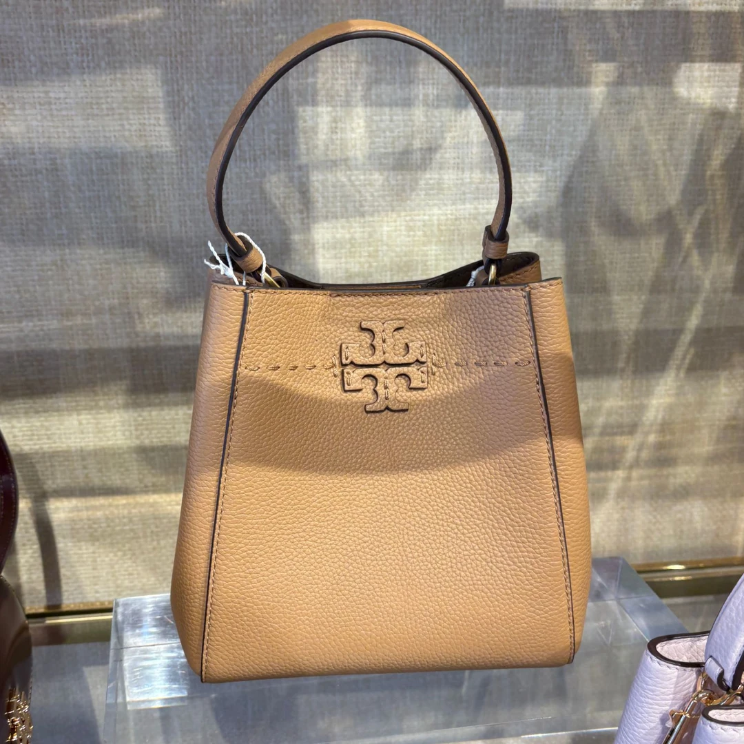 TORY BURCH/汤丽柏琦MCGRAW小号手提斜挎包变形水桶包 约19*18*12