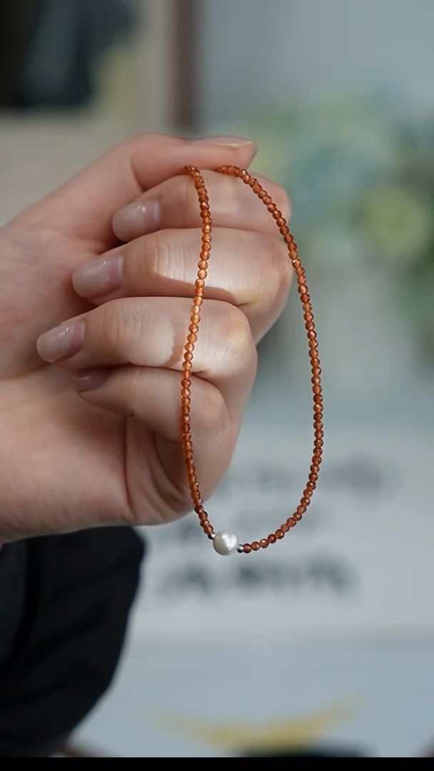 【闪购商品】石榴石项链合金项链