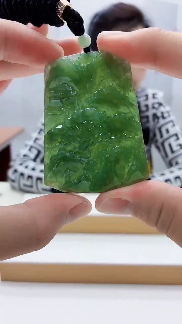 未镶嵌定制翡翠5160bb-毛货挂件14