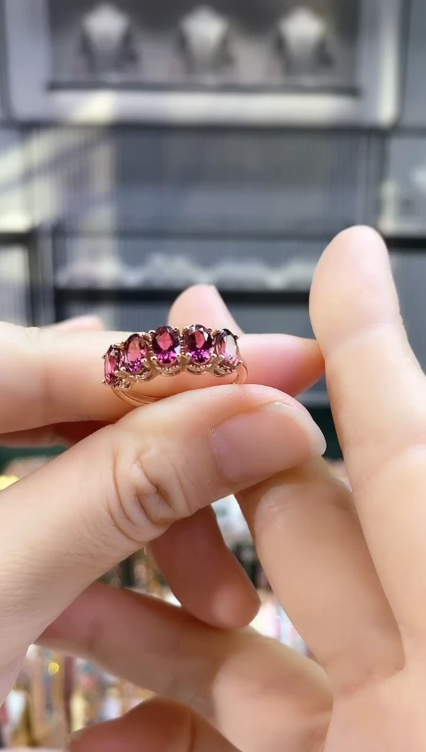 银S925镶嵌戒指碧玺344354354354354354