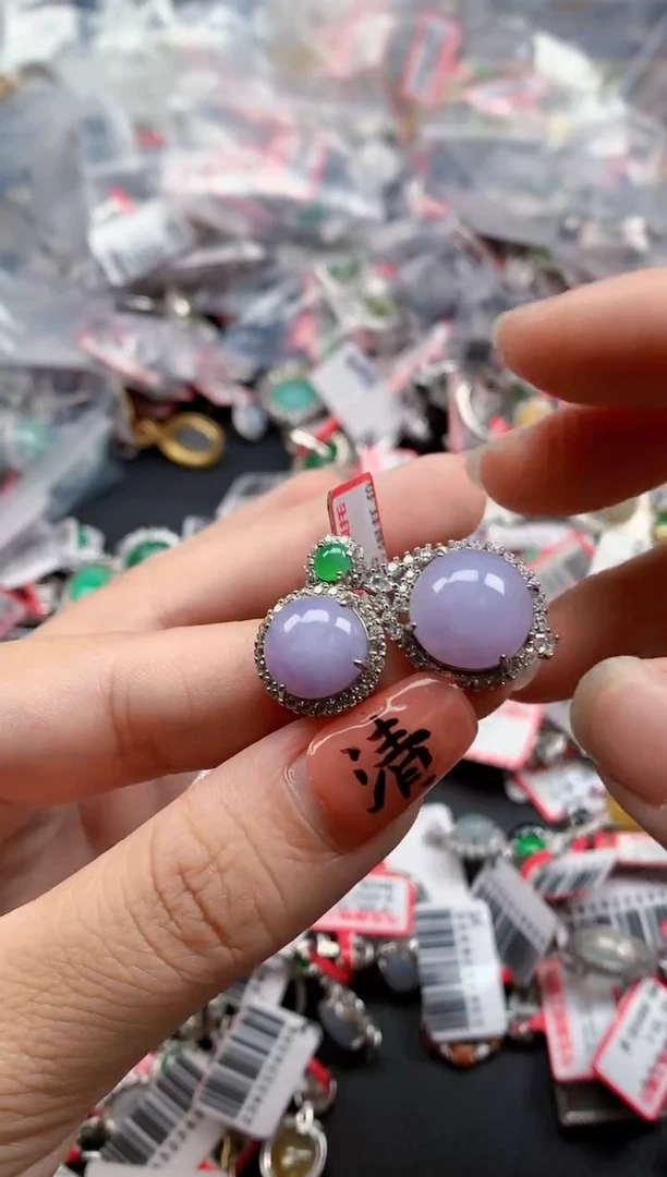 银S925镶嵌戒指翡翠天然A货缅甸翡翠