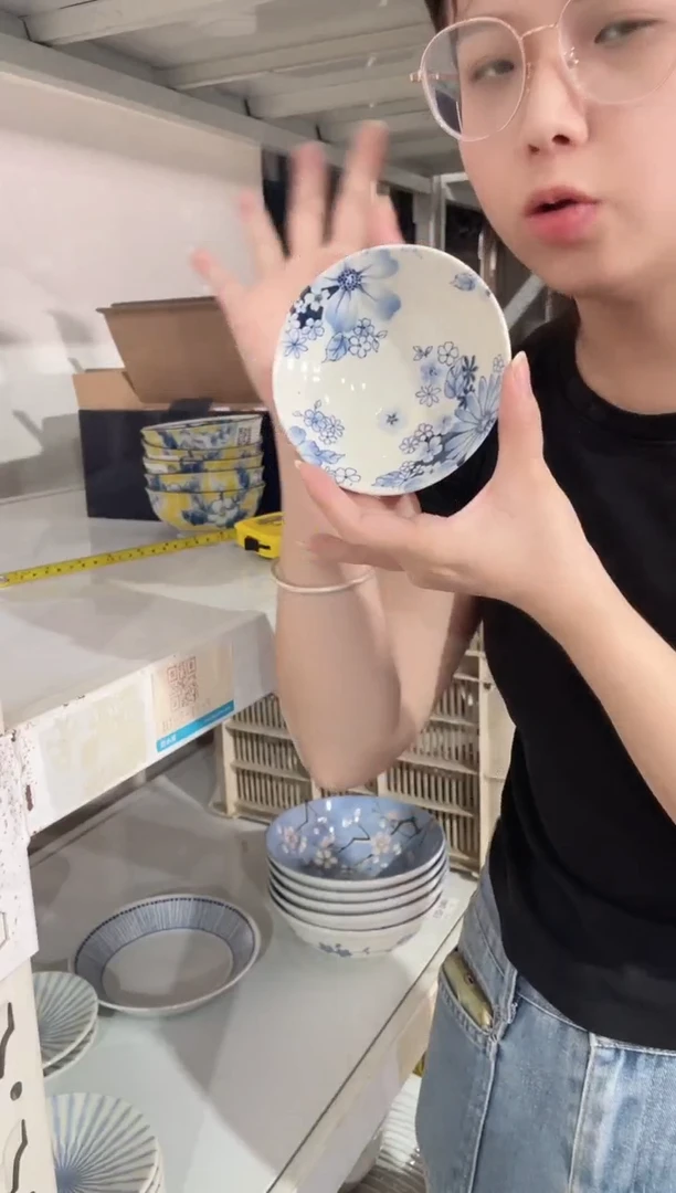 陶瓷2只花聚会小深碟 微瑕