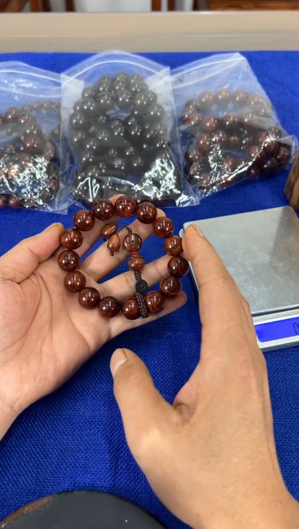 手串/手链黄花梨/降香黄檀1.5紫油梨水波纹手串