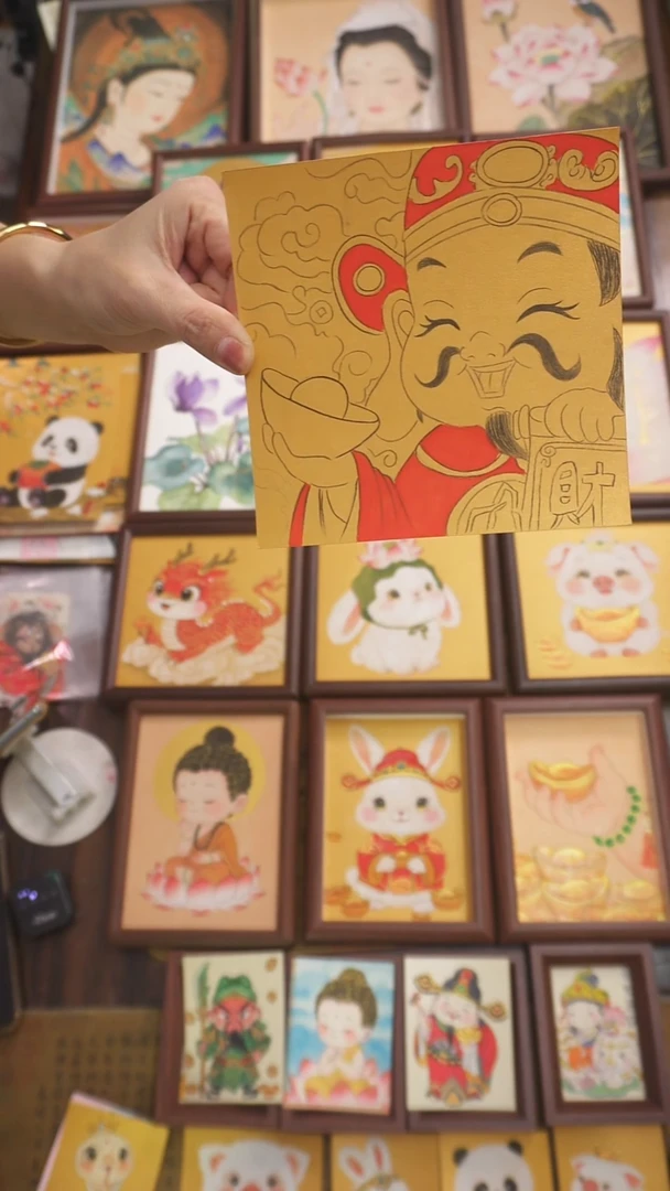 国画迷你仙客来花卉套装13
