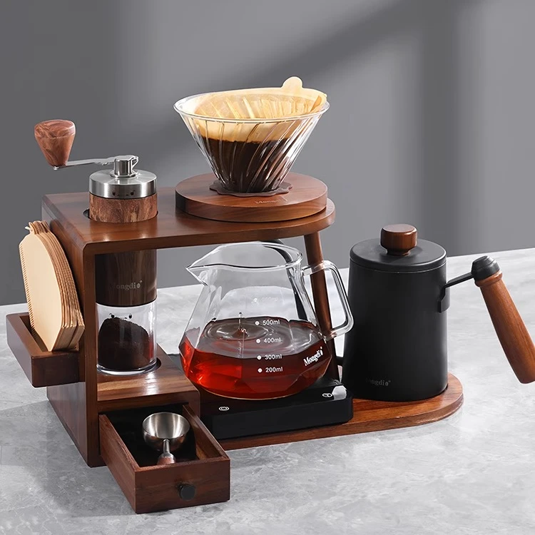 Mongdio手冲咖啡壶手磨咖啡机手摇研磨机收纳支架子家用咖啡器具