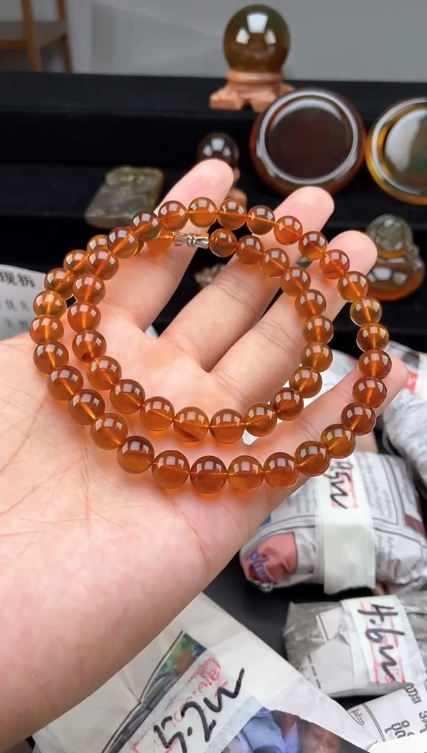 手链琥珀未镶嵌灵草珀妈妈链