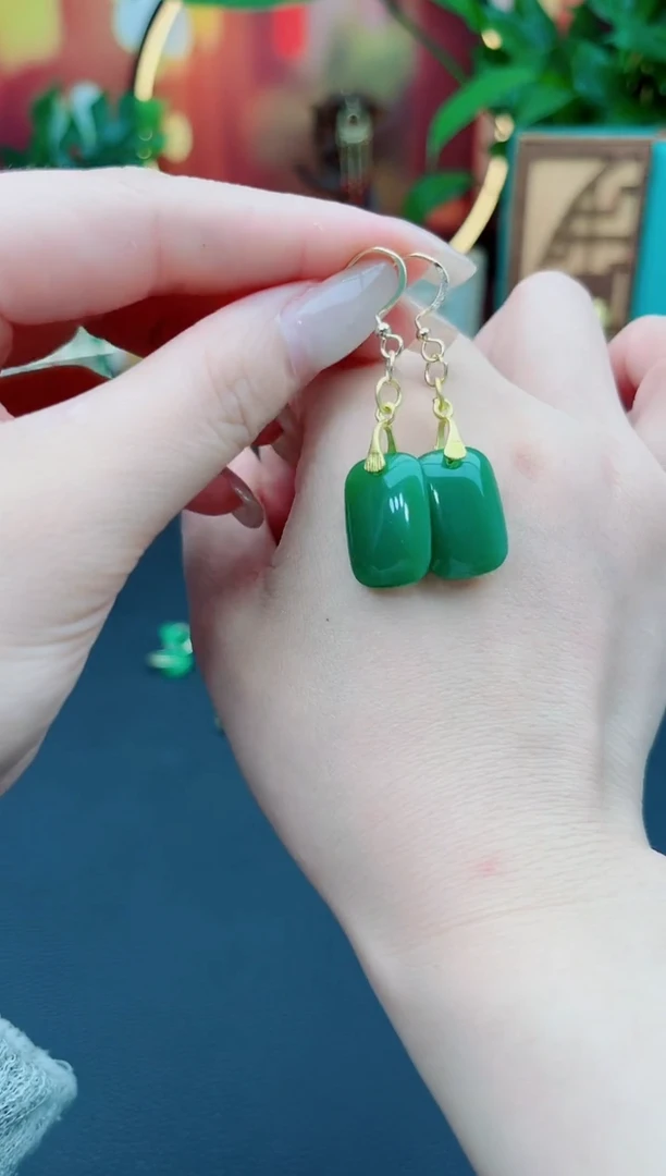 玛瑙/玉髓耳饰银S925镶嵌416000