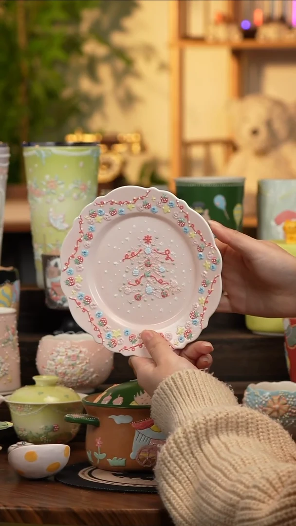 瓷片瓷T077景德镇原创手工陶瓷