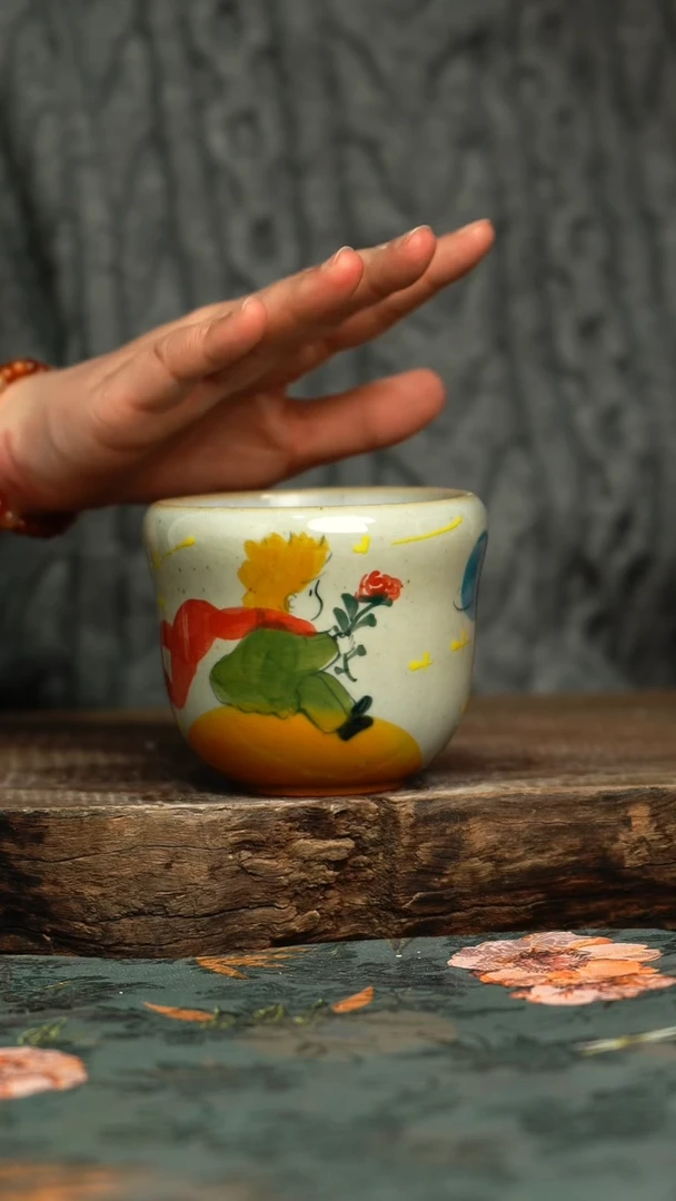 【闪购商品】杯釉下彩手工手绘同款陶器