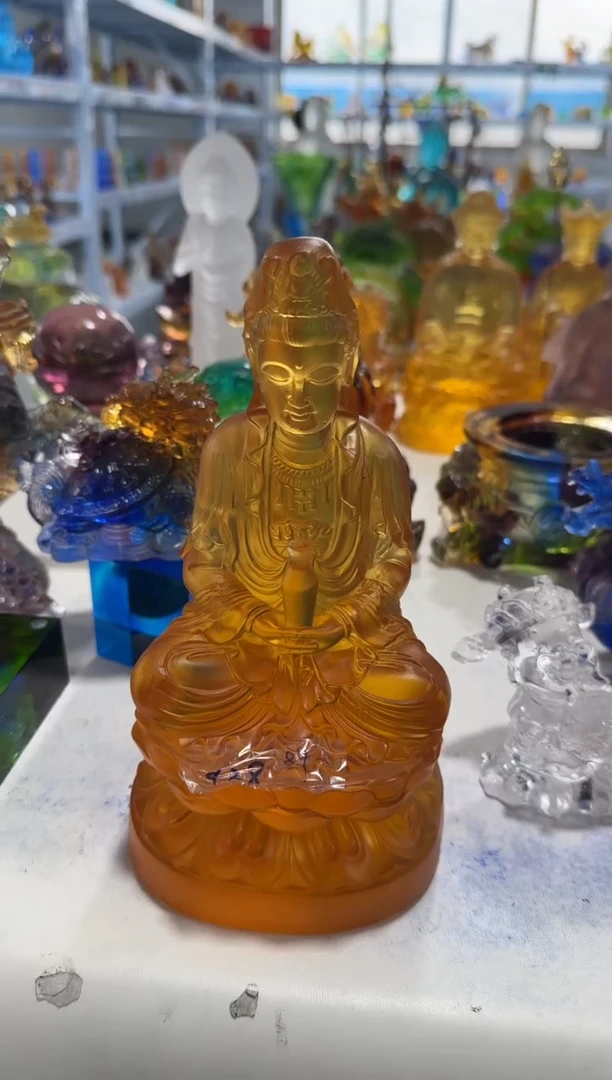 手工艺品琉璃428 观音  微瑕作品  不退不换  介意勿拍