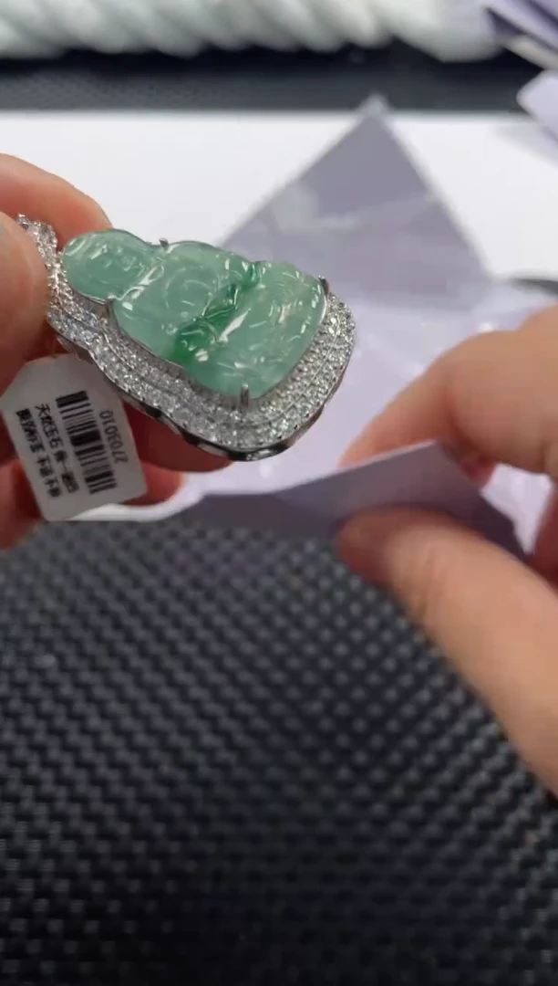 颈饰未镶嵌翡翠基地发货H 1240 观音