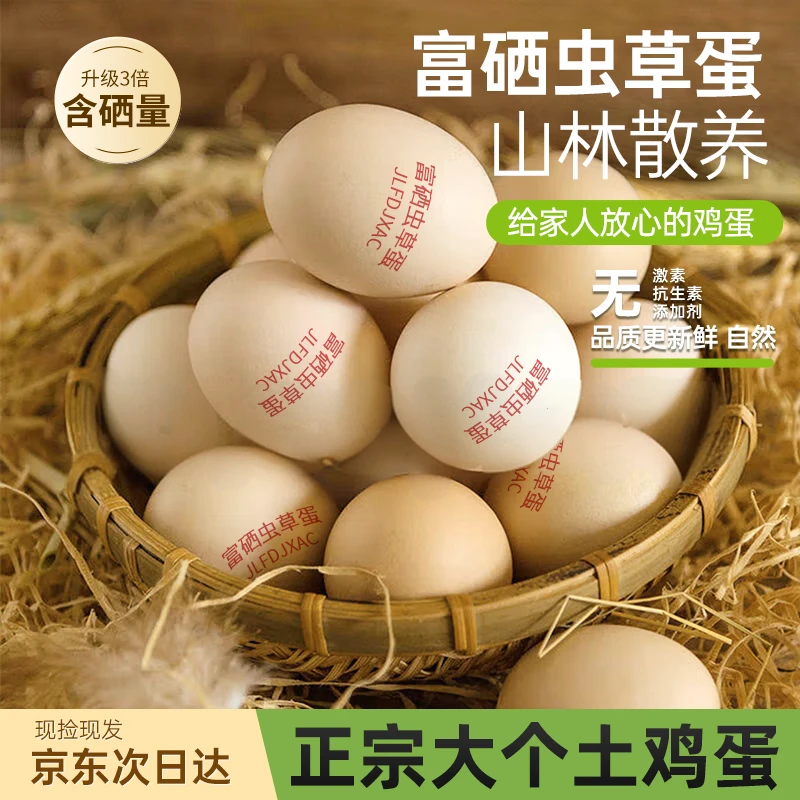 【京东上门】新鲜正宗农家散养50枚单枚大个50g无抗土鸡蛋草鸡蛋
