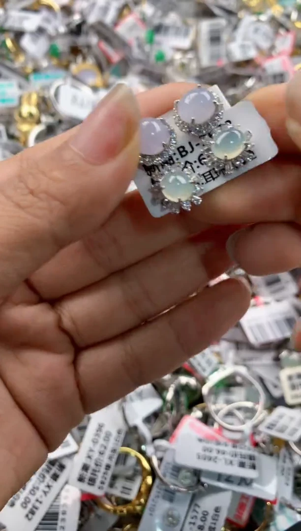 银S925镶嵌戒指翡翠101010----9