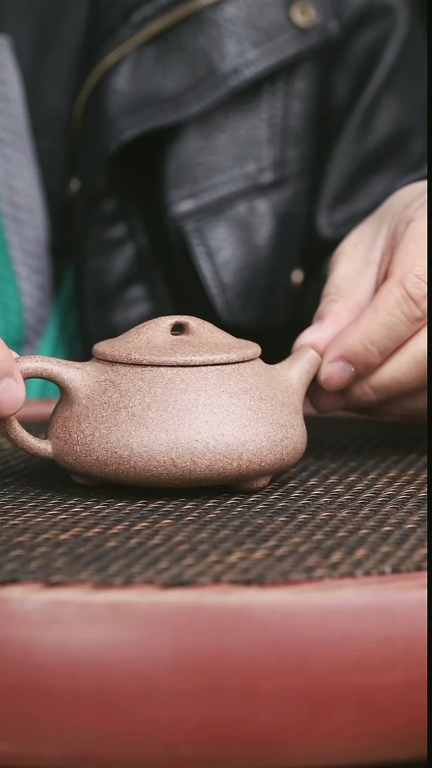 茶壶紫砂1号桃花泥景州石瓢185CC