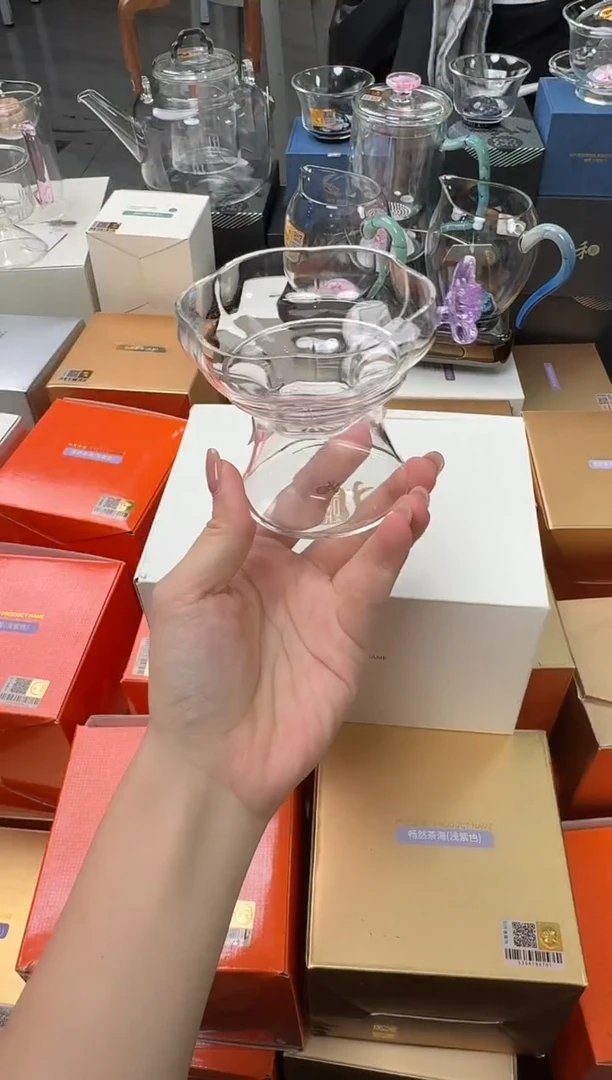 @@禾器晶彩幻蝶茶漏浅紫色
