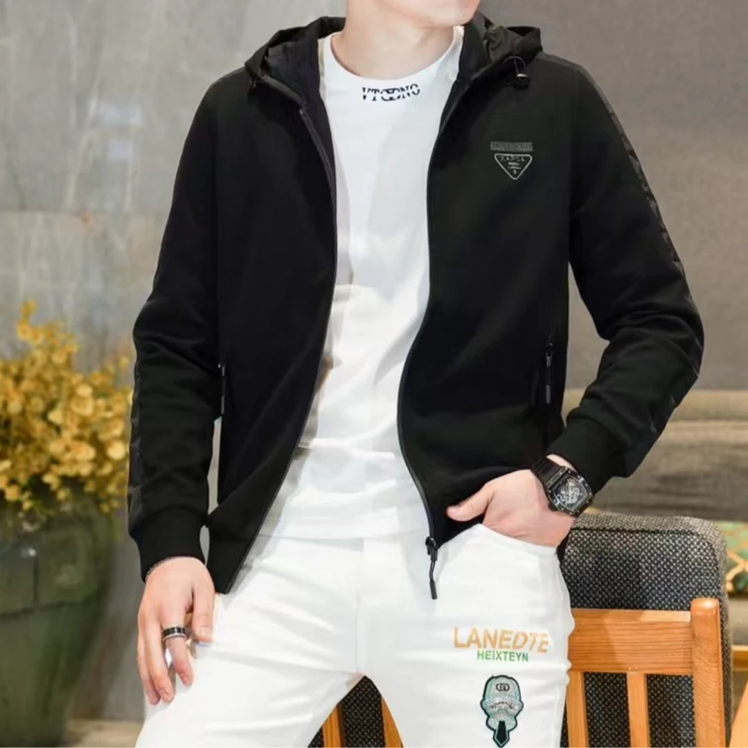 【瑞创Fashion】男士时尚春秋高品2025连帽休闲夹克外套帅气上衣