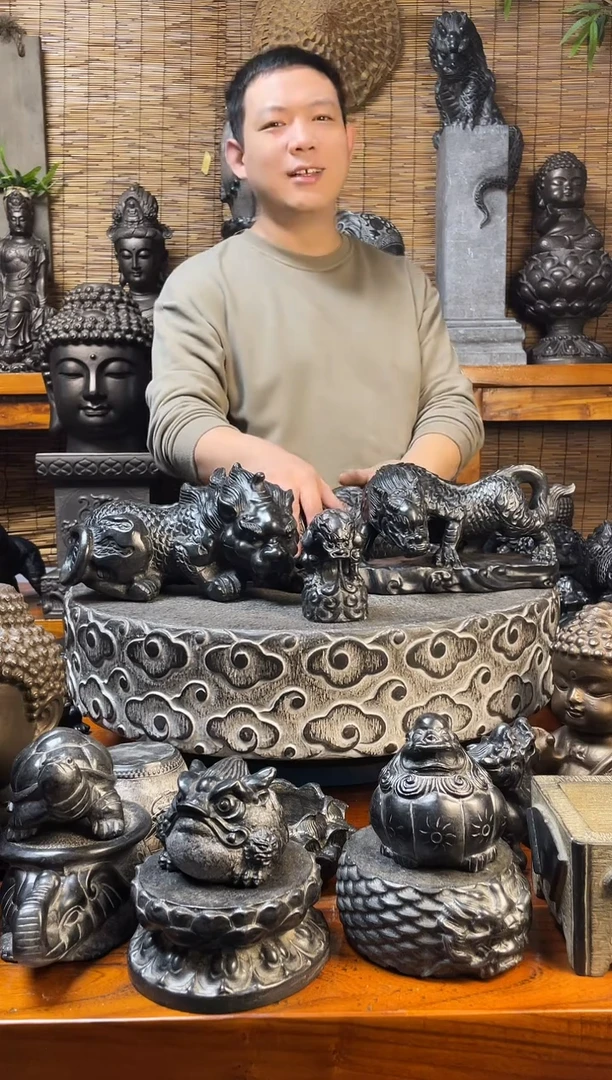 石材10小吸水兽天然青石雕刻