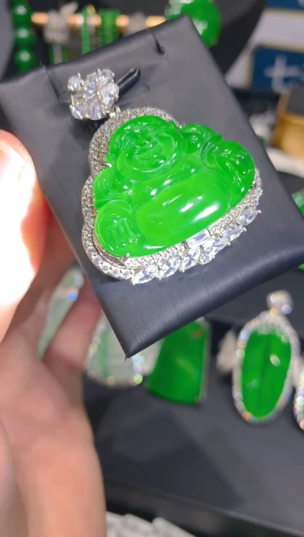 翡翠银S925镶嵌颈饰58一季