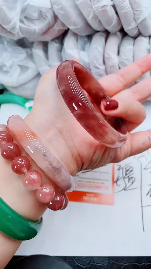 【闪购商品】石英质玉手镯未镶嵌P216-60-61