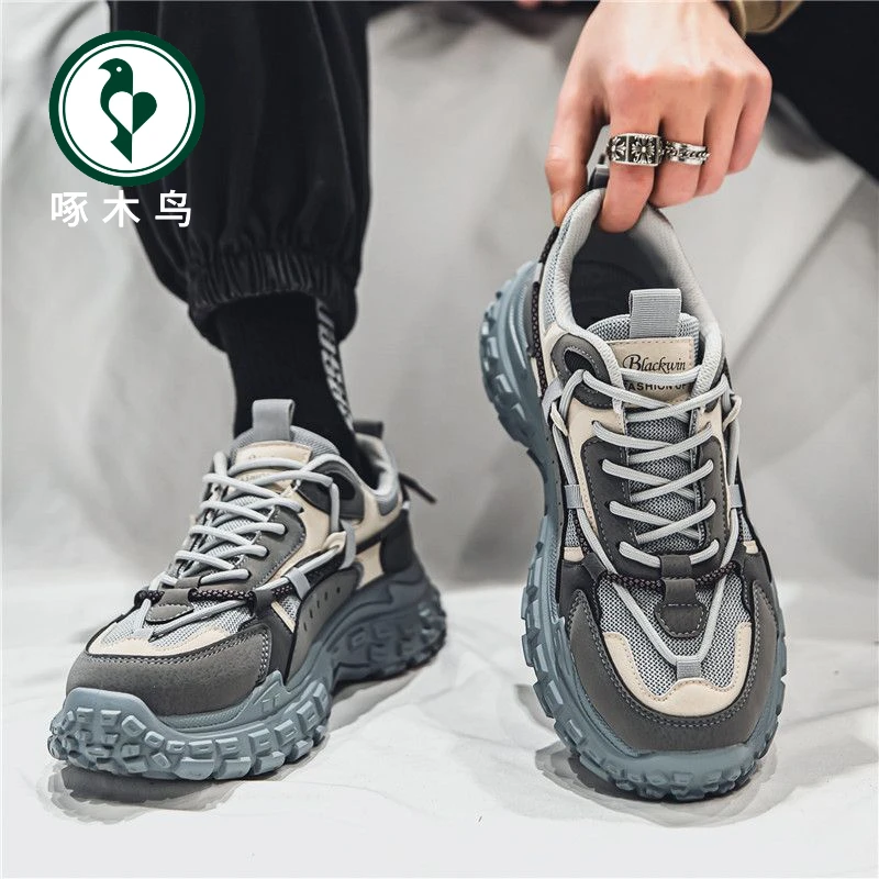 【啄木鸟】春夏季男鞋运动通勤耐磨耐穿厚底轮胎劳保工作百搭男鞋
