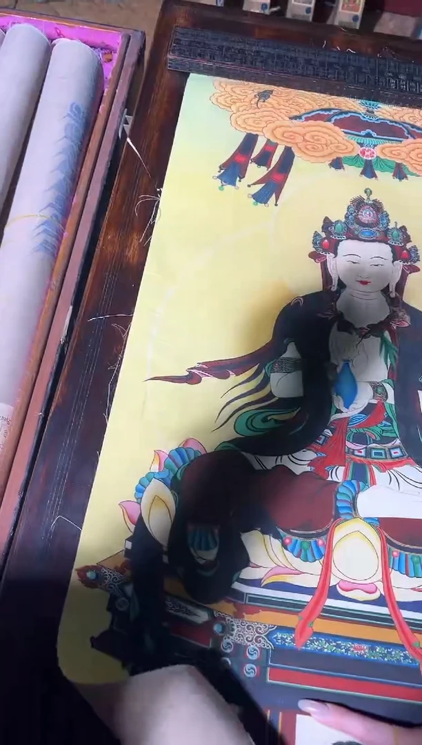 卷轴画卷轴画帅帅唐卡tk