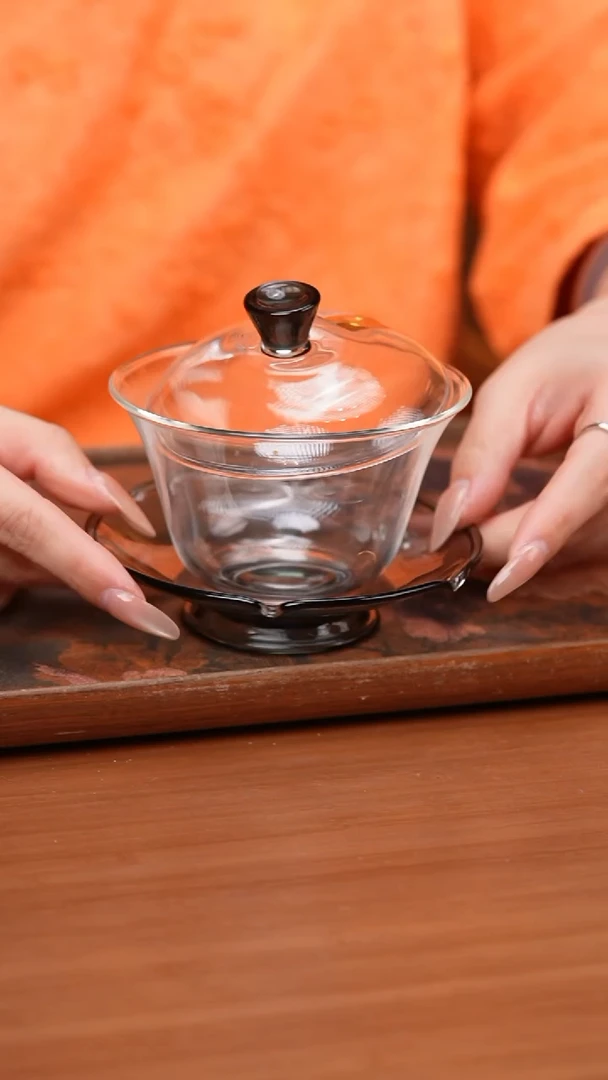 【闪购商品】禾器/荷叶盖碗/浅黑色/定制版