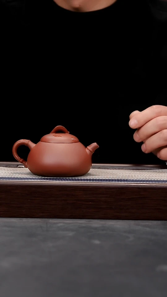 【闪购商品】紫砂茶壶红清水竹叶冬心石瓢