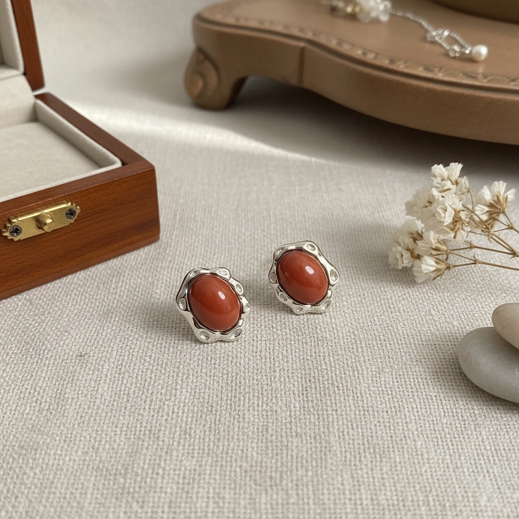 925银耳饰 民族风镶嵌耳饰 ES00982