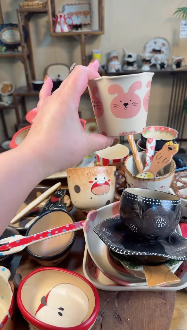 【闪购商品】兔兔杯子高温瓷器瓷器