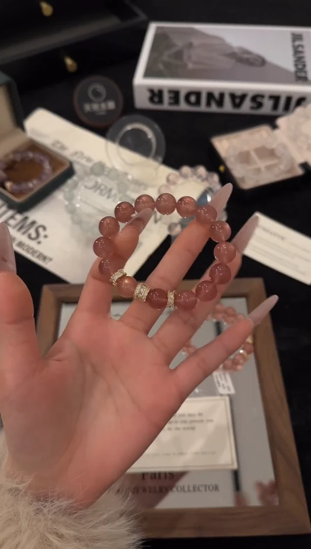 合金手链水晶草莓晶x3582