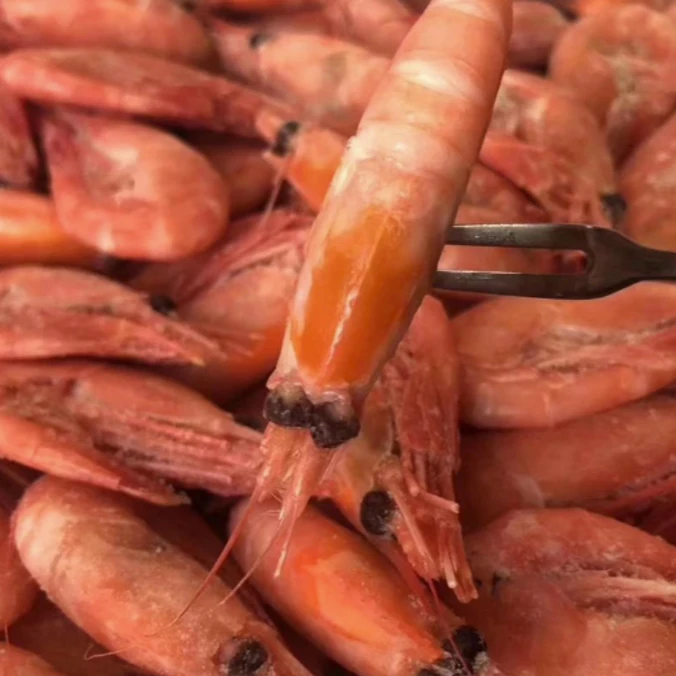 3斤头籽盒装（90-120+/公斤）基本无黑头北极虾甜虾