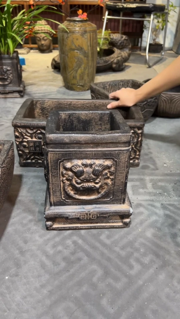 陶土【火山泥】虎头方墩