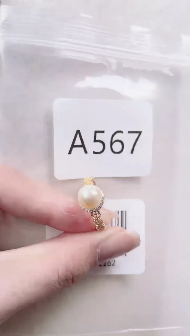 【闪购商品】海水珍珠戒指银S925镶嵌a567