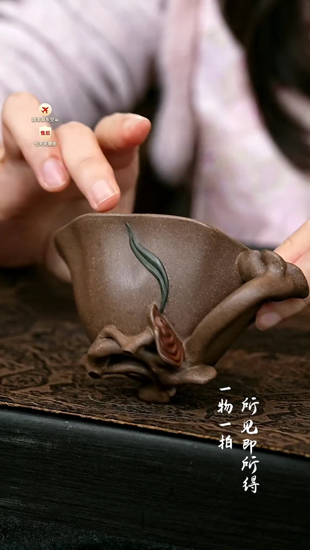 茶壶紫砂全手灵芝主人杯 一物见春