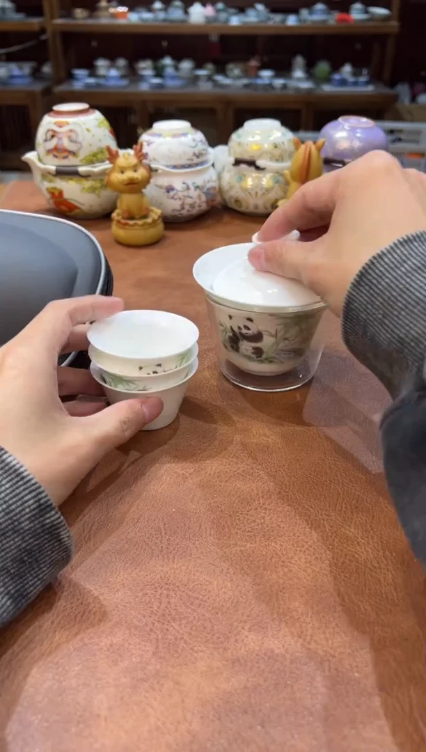 真的很便宜会开片的旅行茶具