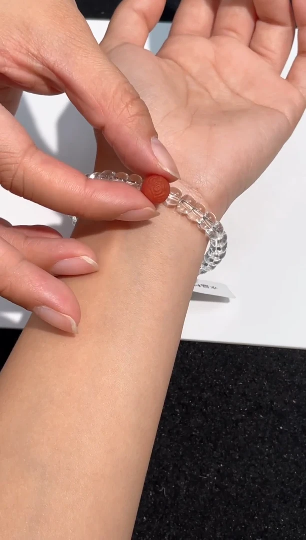 【闪购商品】水晶手链未镶嵌19号南红回文配件