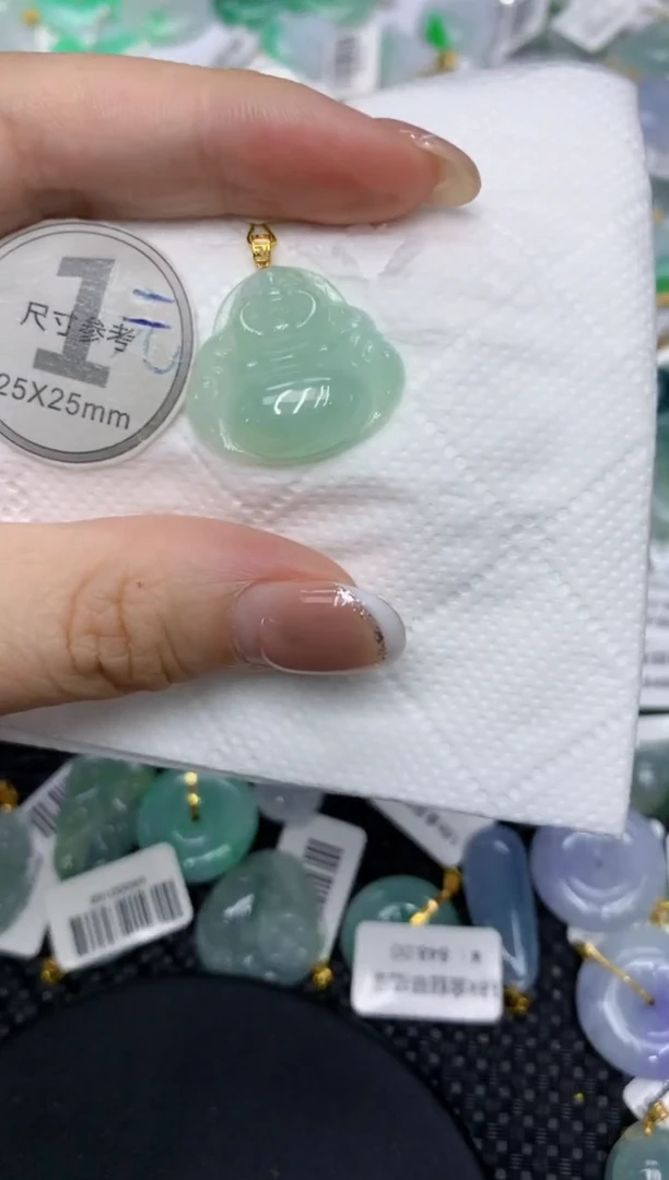 颈饰18K金镶嵌翡翠11111111