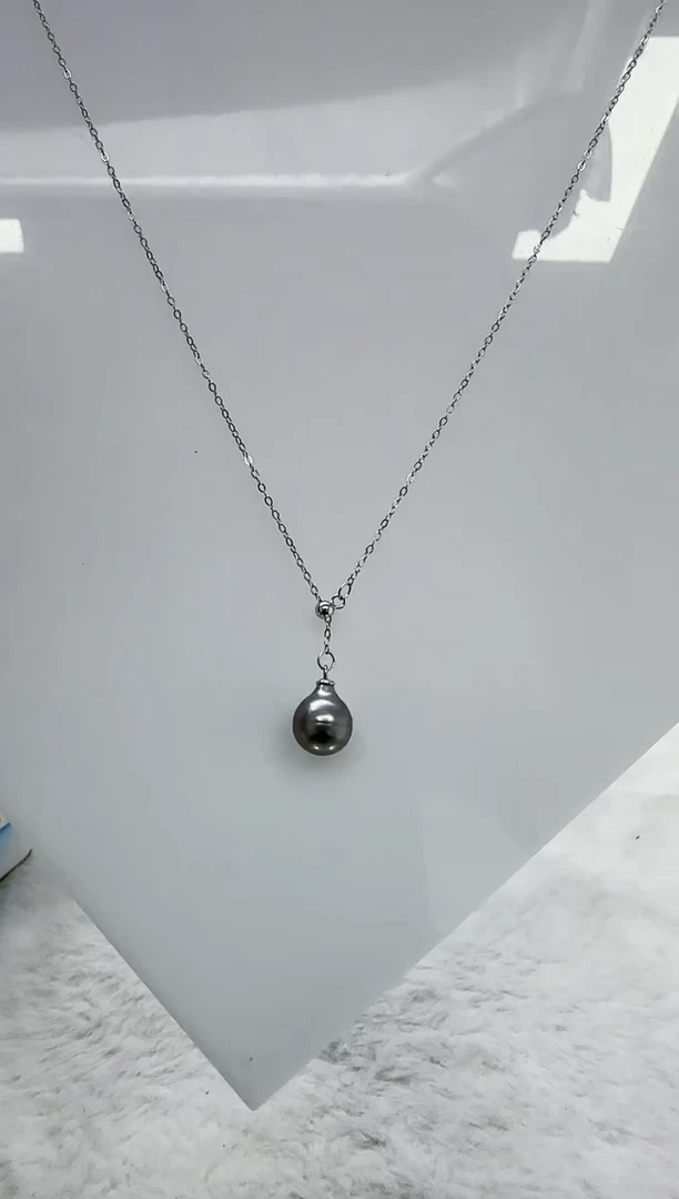 【闪购商品】海水珍珠DA银S925镶嵌大溪地套链 h305