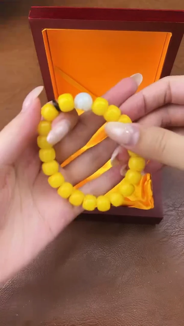 万家文玩阁黄玉菩提链接@@L052