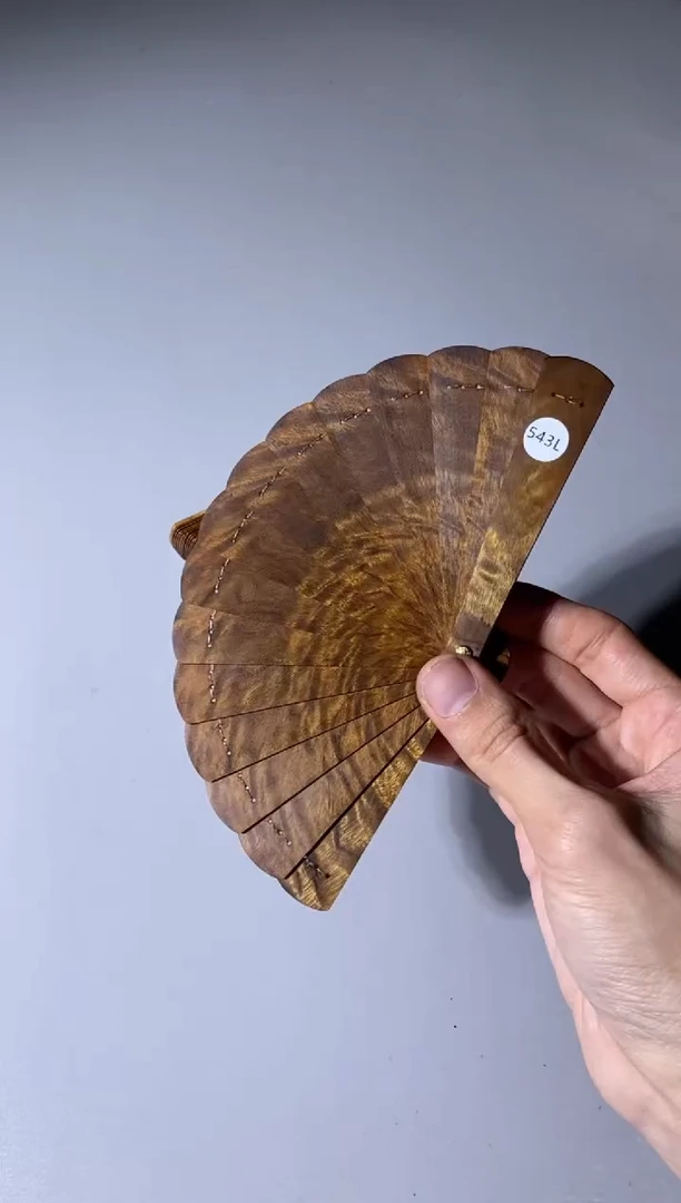 【闪购商品】金丝楠木雕543号10cm金丝楠迷你扇