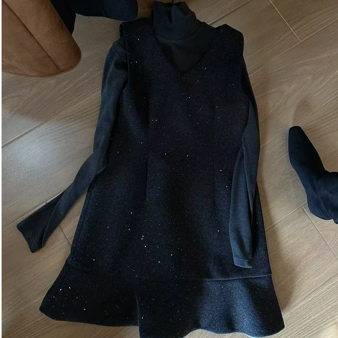 ZCANAL高品质财阀千金鱼尾裙星空两件套装