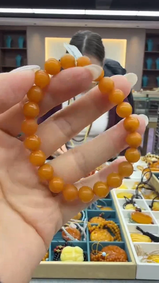 手链琥珀未镶嵌23秒拍号假一罚三