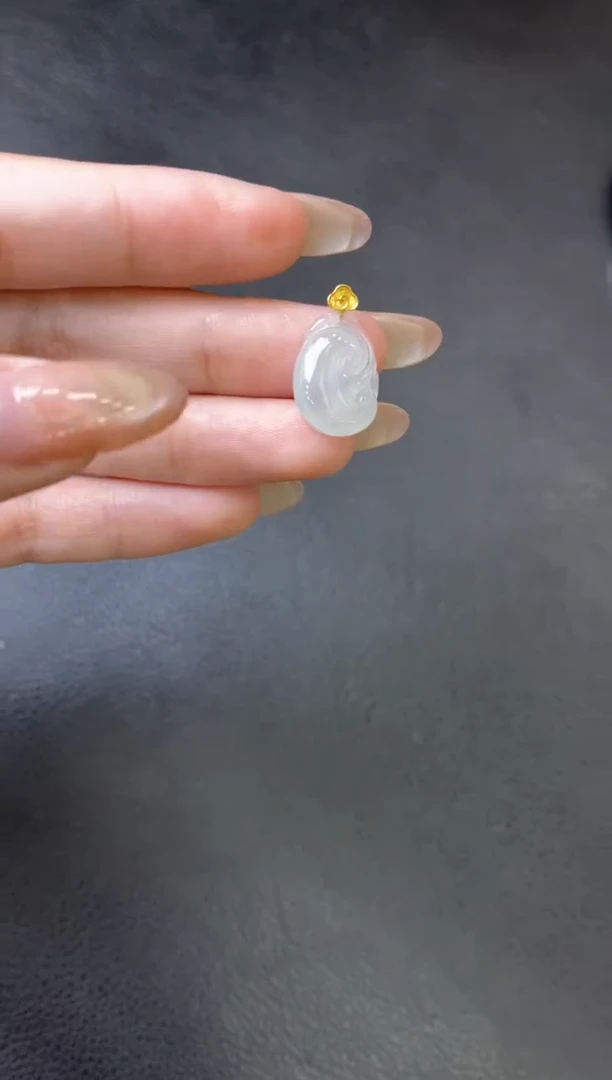 吊坠(不含链)18K金镶嵌翡翠吊坠 多样性发一件