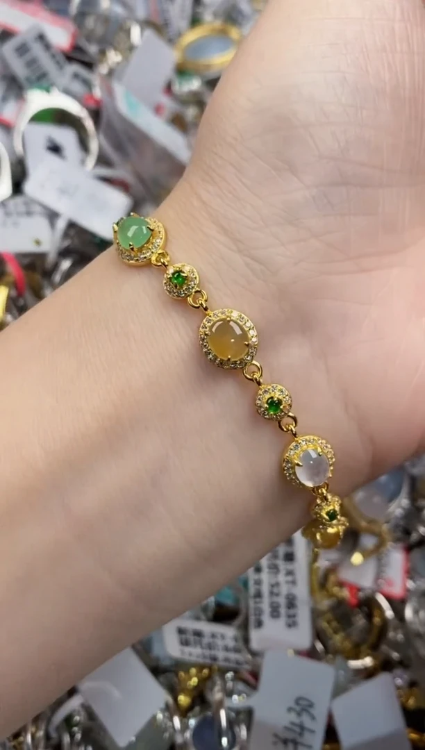 银S925镶嵌戒指翡翠15          10