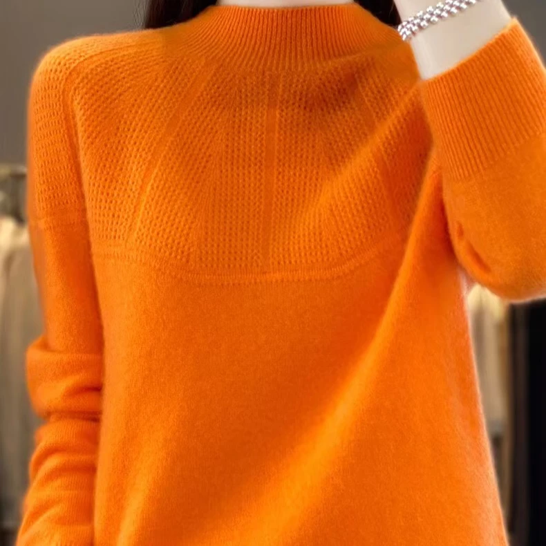 100纯羊毛一线成衣伞形长袖D211清