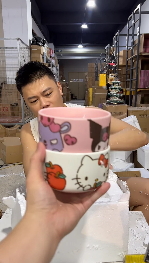 瓷片kt猫碗加库洛米碗