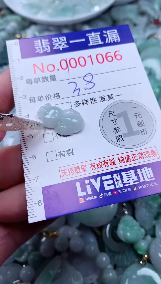 翡翠未镶嵌吊坠(不含链)1066