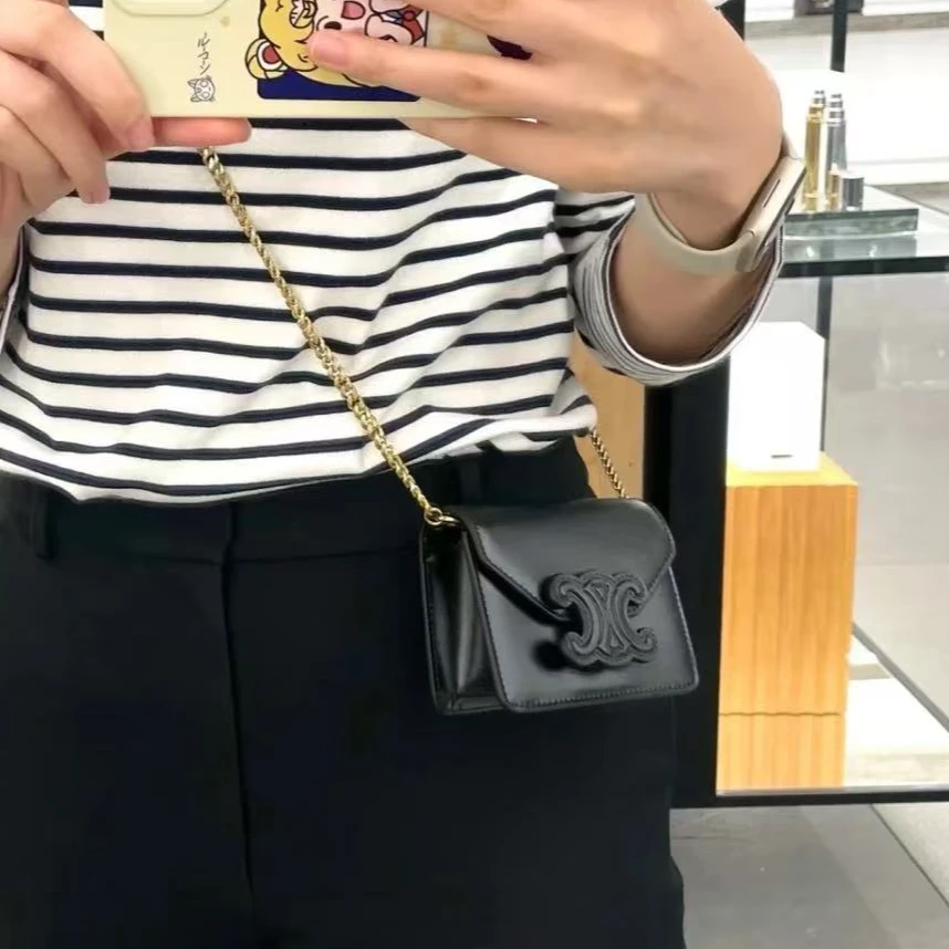95新 Celine/思琳 坤球奢选 celine mini黑色斜挎包