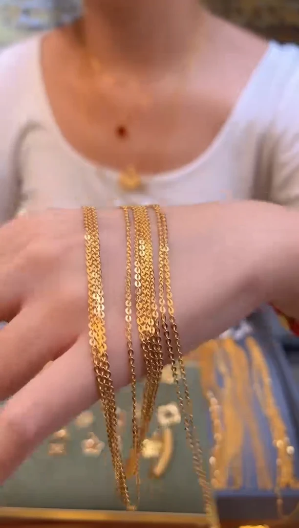 45+5cm固定可调节闪o加粗链2.85g（多样性发货）