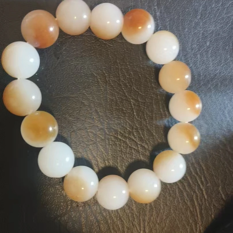 12mm糖白圆珠 精雕  随机发